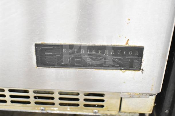 Everest EPBR2 Commercial Sandwich Salad Prep Table, Bain Marie Mega Top, visible branding, used condition, 115V, 1 Phase.