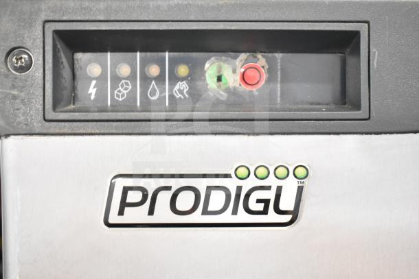 Scotsman C0630SA-32A ice head on Ice-O-Matic B55PS bin, 208/230V, 1 phase. Features control panel and "Prodigy" label.