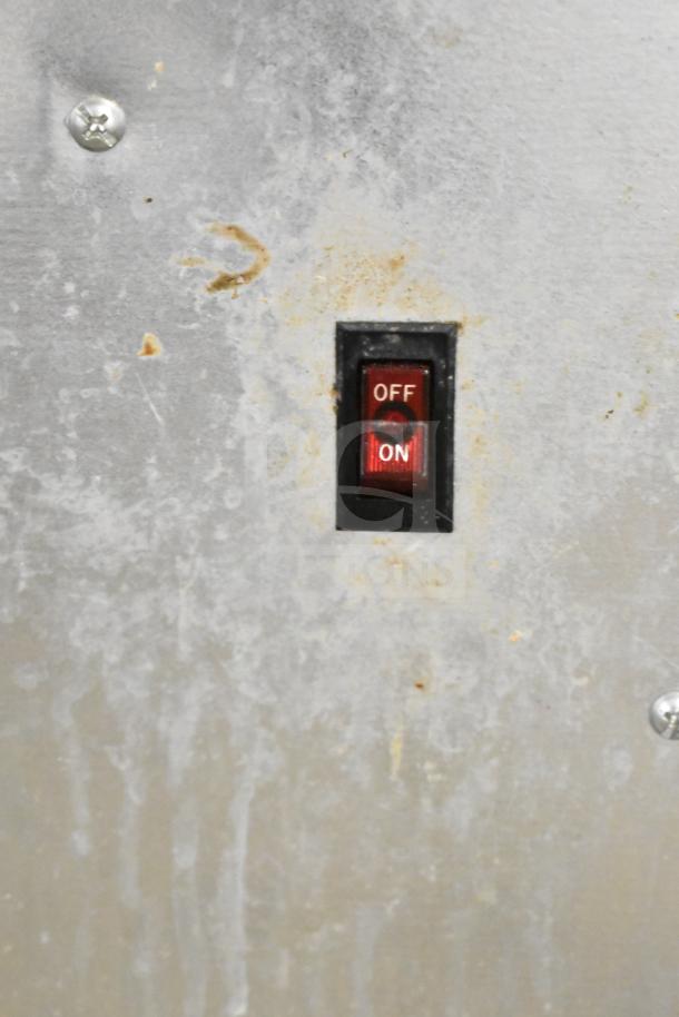 Atlas Metals RM-3 Commercial Refrigerated Drop-In, showing control switch with "ON/OFF" label. 120 Volts, 1 Phase.