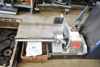 Bizerba A 404 US Commercial Countertop Meat Slicer Stacker. 115 Volts, 1 Phase.