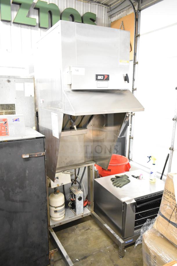 BKI Commercial Hood, stainless steel, with visible brand logo. In good condition; ideal for commercial kitchen ventilation.