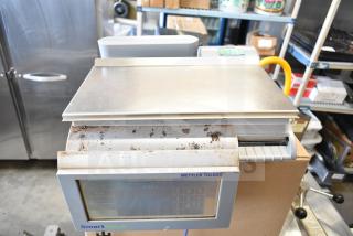 Mettler Toledo countertop food portioning scale, stainless surface, tested working, visible wear, Smart Touch display.