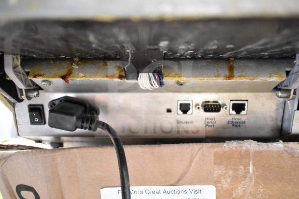 Mettler Toledo countertop food portioning scale, missing power cord, tested non-functional. Ports visible on rear panel.