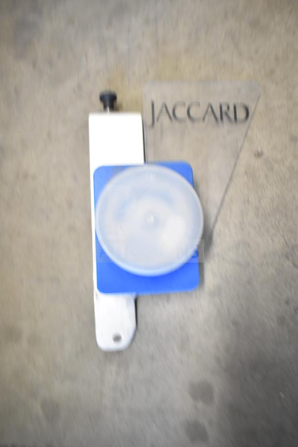 Jaccard VA2000GRT Commercial Countertop Automatic Meat Slicer. Features "Jaccard" marking. 110 Volts, 1 Phase.