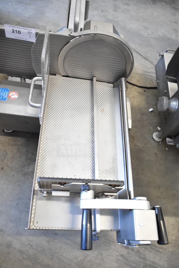 Scharfen VA2000 GR Commercial Meat Slicer Stacker, 110V, 1 Phase. Countertop model, excellent condition, stainless steel.