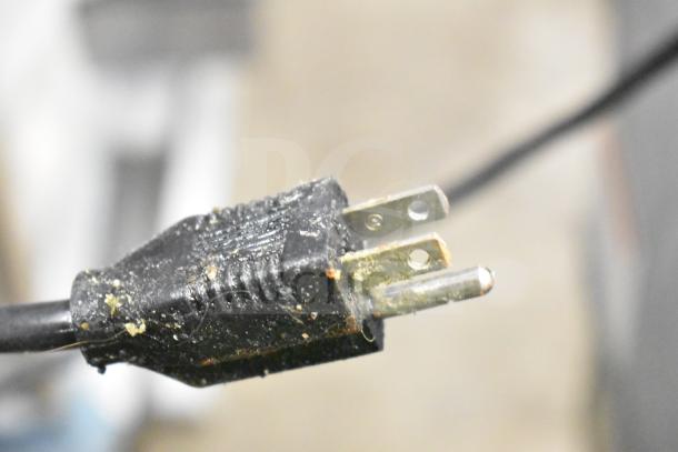 Close-up of a power plug for the 2023 Henny Penny 600 Commercial Floor Style Natural Gas Powered Pressure Fryer.