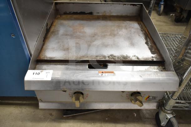Cooking Performance Group 351GTCPG24 griddle, natural gas, flame failure protection, thermostatic controls, 60,000 BTU, used condition.