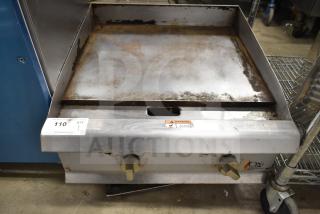 Cooking Performance Group 351GTCPG24 griddle, natural gas, flame failure protection, thermostatic controls, 60,000 BTU, used condition.
