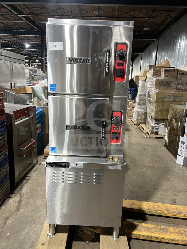 Vulcan C24ET10 stainless steel dual compartment steamer cabinet, Energy Star certified, electric, new condition.