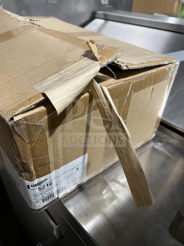 New Vollrath Wear-Ever 1.5 lb. Angel Cake/Loaf Pan, Model 5216, in sealed box with visible label detailing item.