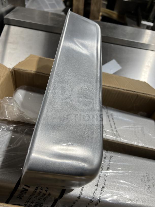 Vollrath Wear-Ever aluminum angel cake/loaf pan, Model 5216, shown new in box. Item is unused, featuring a durable commercial-grade finish.