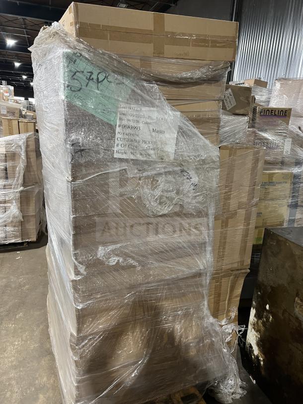 BRAND NEW Alpine ALP430STANDBLK hand sanitizer dispenser floor stand pallet, boxed, wrapped in plastic, for auction.