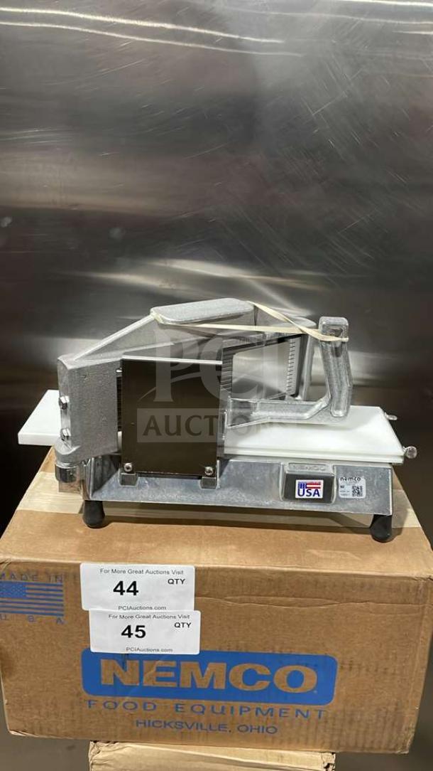 BRAND NEW Nemco 55600-1 Tomato Slicer, 3 1/16", stainless steel blades, on legs, in box, made in USA.