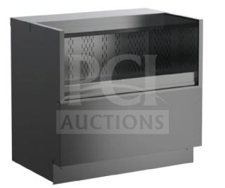 Structural Concepts Oasis Series black laminate 36" refrigerated undercounter open merchandiser, model CO3324RUC, new condition.