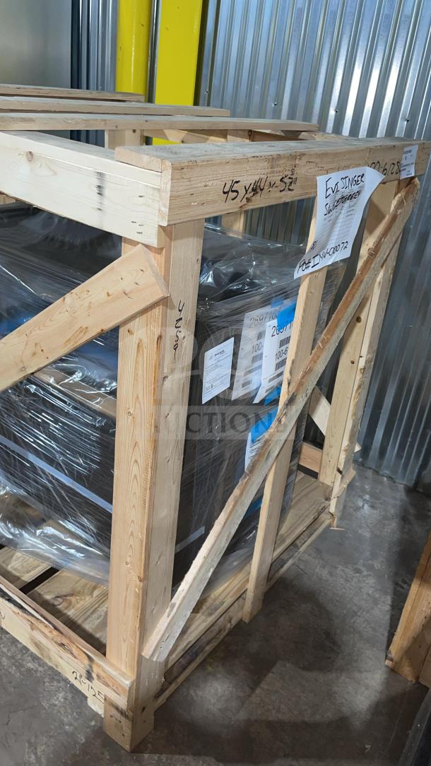 Brand new Structural Concepts Oasis CO3324RUC refrigerated merchandiser in crate, black laminate, 36", 120V, 1 phase.