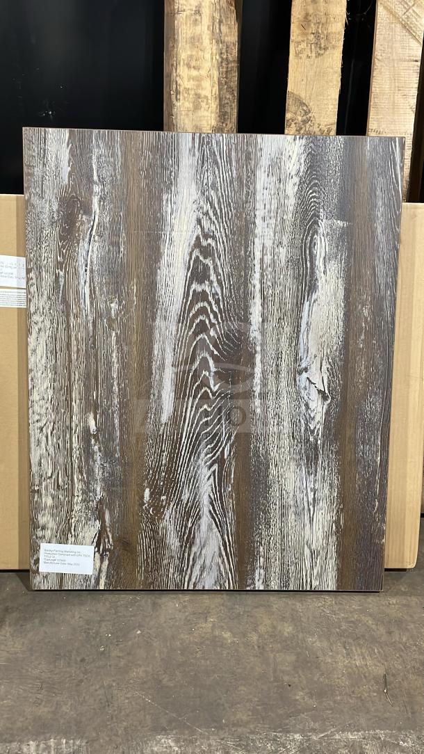 BFM Commercial 24"x30" rectangular melamine table top, model FH2430, wood grain finish, brand new condition.