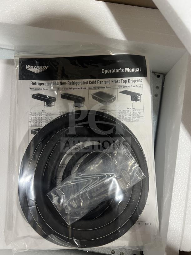 Vollrath Cold Food Well Model 36491, stainless steel, new in box with operator's manual and installation parts.