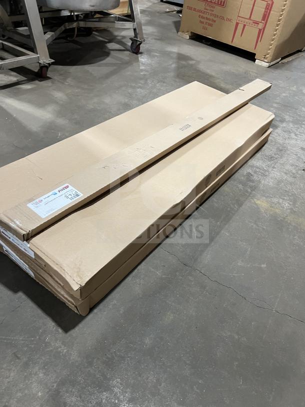 Brand new Eagle 2154E epoxy-coated wire shelf, 21"x54", in original box. Box shows shipping labels and is unopened.
