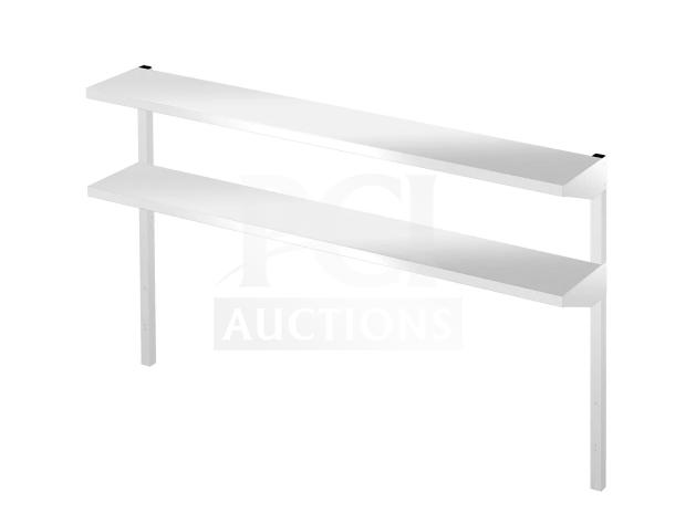 Brand new Hoshizaki 48" stainless steel double overshelf, model HS5164, for undercounter and prep table refrigerators.