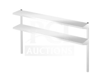 Brand new Hoshizaki 48" stainless steel double overshelf, model HS5164, for undercounter and prep table refrigerators.