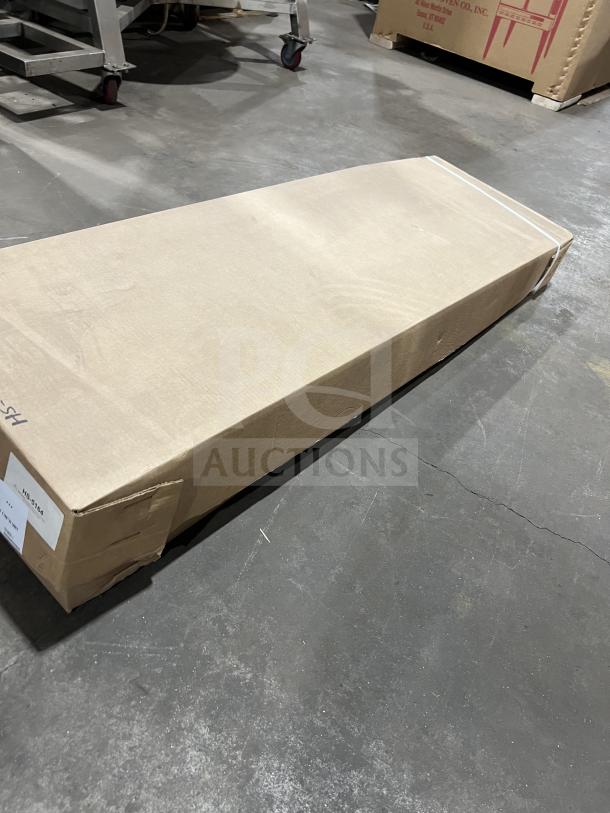 Brand new Hoshizaki HS-5164 stainless steel 48" double overshelf in box, for commercial refrigerators.