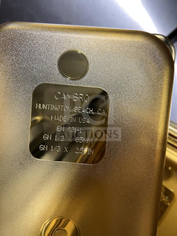 Brand new Cambro 32HP polycarbonate high heat food pan, 1/3 size, Made in USA, GN 1/3 x 65mm, commercial use.