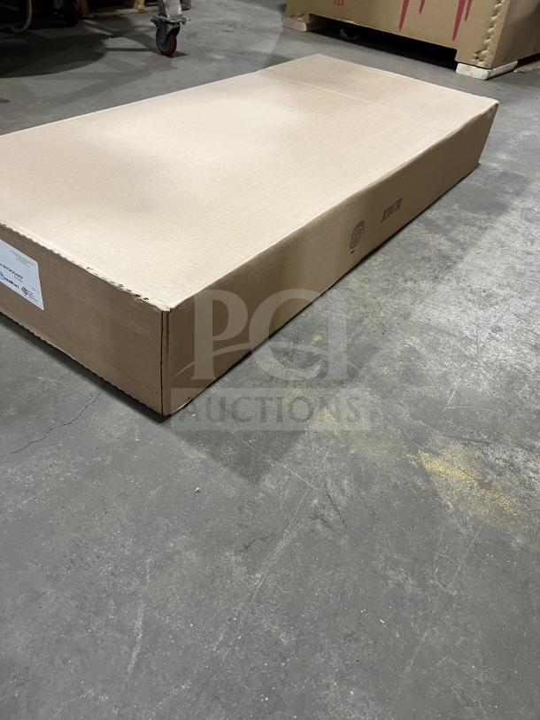 Brand new Eagle Group 21"x48" epoxy-coated wire shelf, model 2148E, in sealed box, ideal for commercial use.
