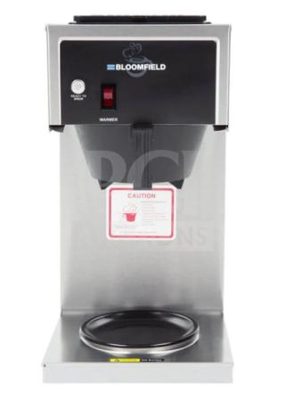 Brand new Bloomfield Koffee King 48-8542-D1-120V commercial stainless steel coffee brewer with brew basket, in box.