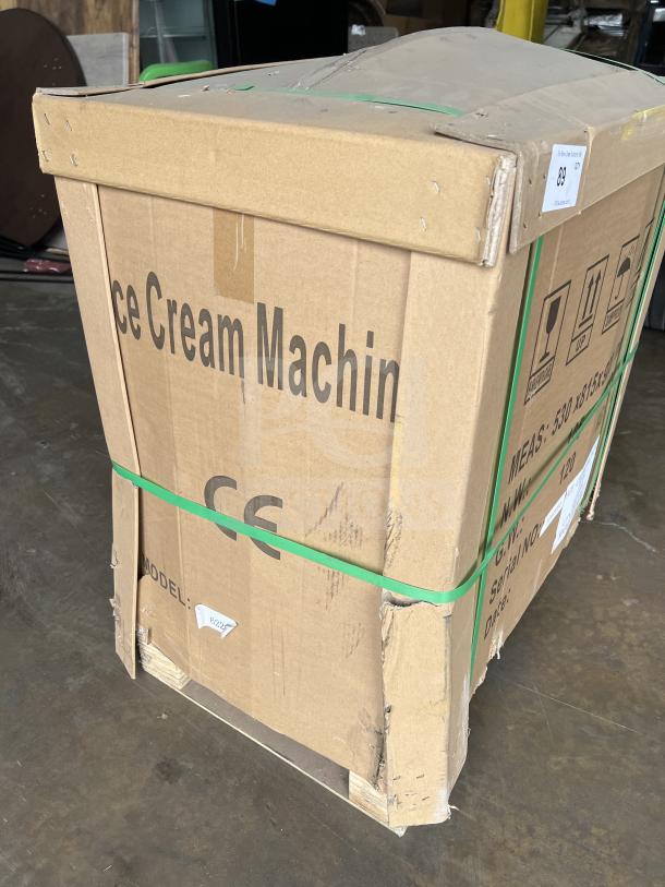 Brand new Commercial Countertop Single Flavor Soft Serve Ice Cream Machine Model 6226, in original packaging.