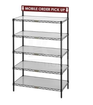 BRAND NEW! IN THE BOX! Metro Commercial Stainless Steel 36" Wire Shelving Take-Out Station! Model: CR1836TGSR  SN: 10279781! On Legs!