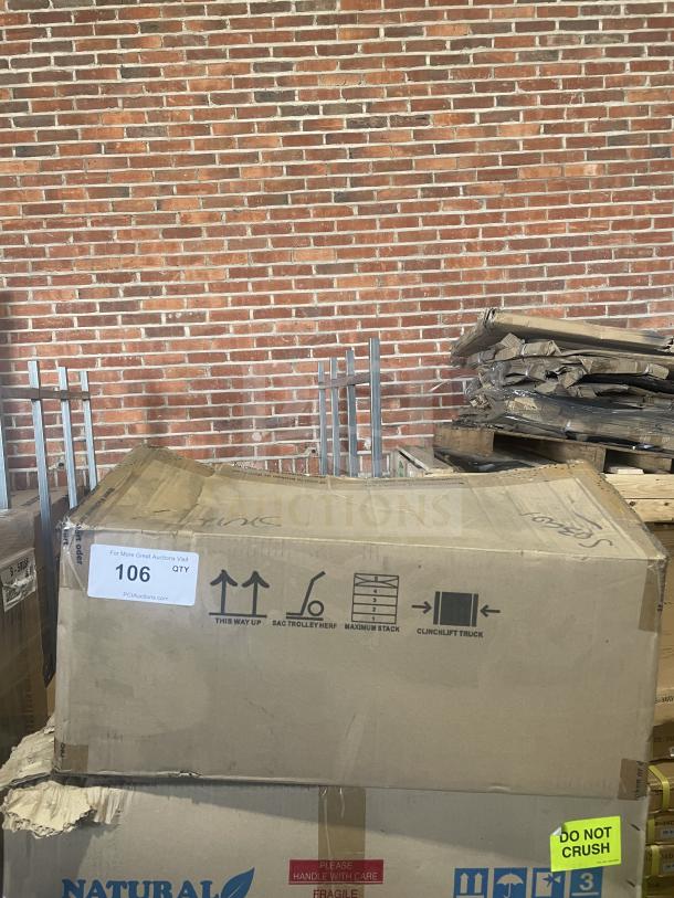 Boxed Spring USA 4 Qt induction chafer, stainless steel, brand new. Shipping labels and handling instructions visible.