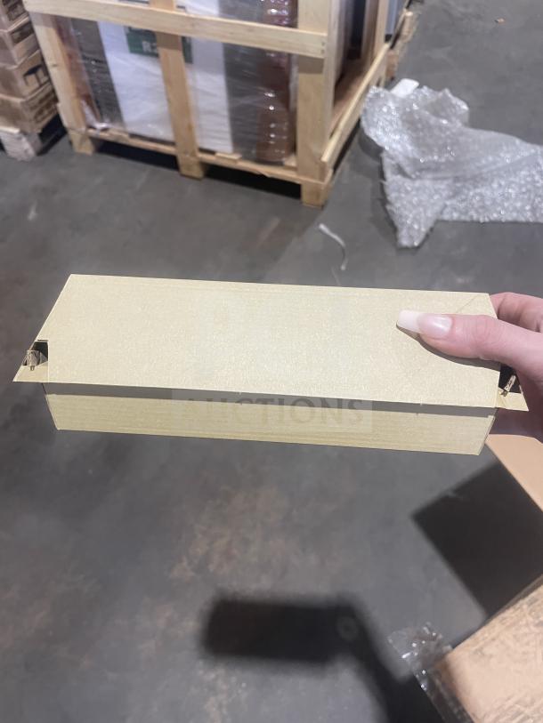 Brand new full pallet with 12 boxes of commercial to-go take-out cardboard boxes, shown sealed and ready for use.