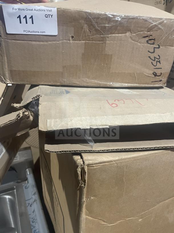 New Bon Chef 6 Qt Pot Model 60030HL in box. Cardboard box shows slight wear. Auction label with "111 QTY."