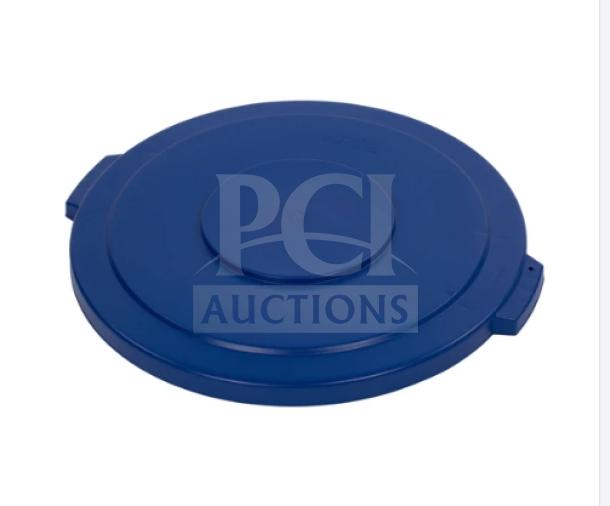 Carlisle Commercial 44 Gal Blue Trash Can Lid, Model 34104504, brand new in box, set of 3 lids.