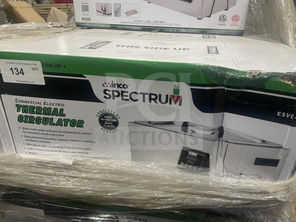 Brand New Winco Spectrum Series ESVC28 commercial sous vide cooker in box, 7.4 Gal, digital control, 110-120V.