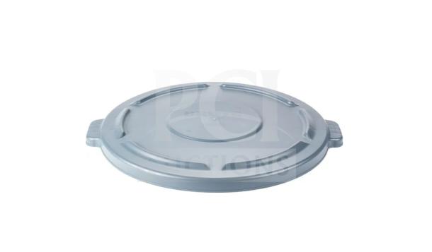 Brand new Rubbermaid Brute Series 20 Gallon Trash Container Lid, Model FG261960GRAY, in commercial gray.