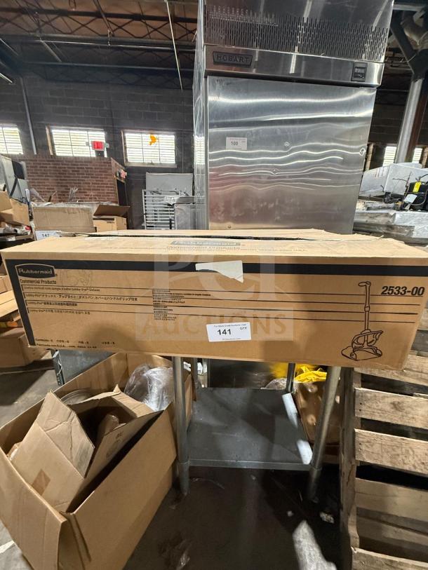 Rubbermaid Heavy Duty Dust/Waste Pan in box, model 2533-00. Brand new condition. Box labeled for quantity 141.