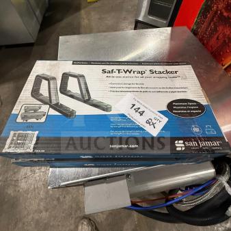 New in box San Jamar Saf-T-Wrap Stacker, model SWX100. Features include space-saving design for film/foil storage.