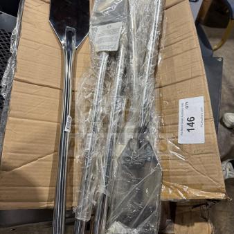 Johnson Rose 30" stainless steel mixing paddles, new in packaging. Durable design ideal for commercial use, set of 12.