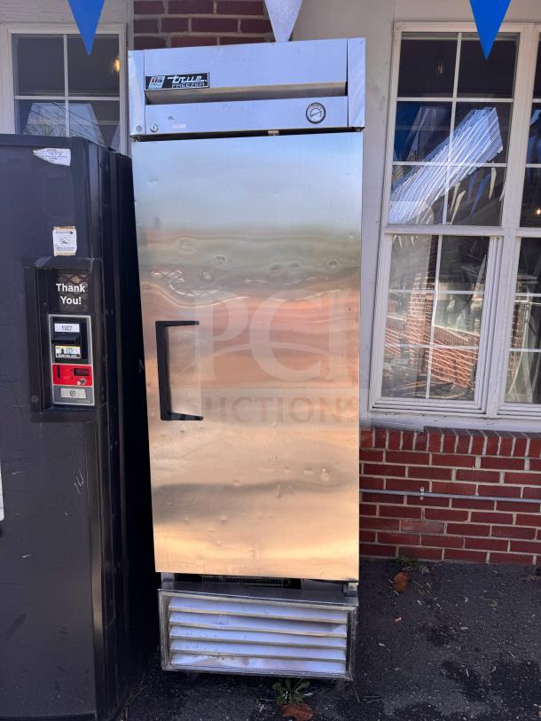 True T23-F Solid Door freezer, stainless steel, visible brand label, tested and working condition, commercial use.