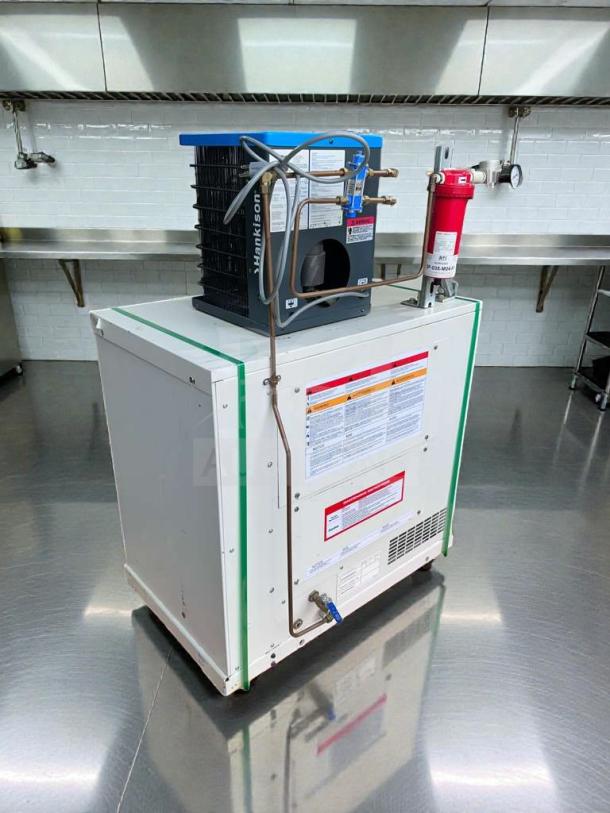 Powerex oil-less scroll air compressor, superior condition, with SPX Hankison dryer, model HPR5-10, 115V, fully tested.