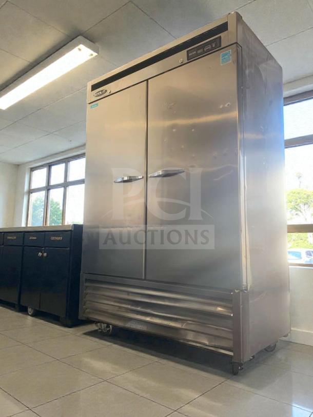 Kool-It 2-Door Reach-In Refrigerator, high-grade condition, model KOO-L-REF-0077, fully tested, stainless steel exterior.