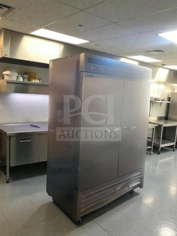 Kool-It 2-Door Reach-In Refrigerator, high-grade condition, model KOO-L-REF-0077, 115V, fully tested, commercial use.