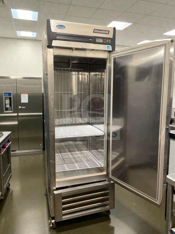 Nor-Lake AdventEDGE F23-S commercial freezer, stainless steel, open door, wire shelves, excellent condition, 115V, tested.