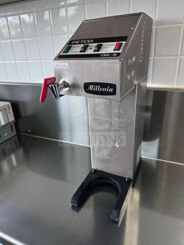 FETCO Millennia CBS-18 commercial coffee brewer, top-tier condition, 120V, UL listed, fully tested.