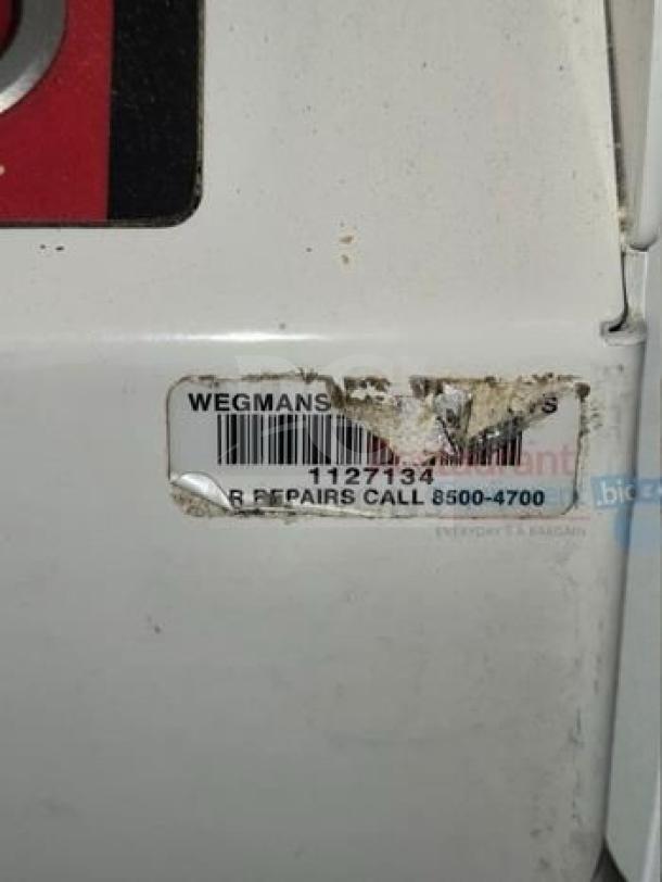 High-grade condition JAC VPL770 Varia Pro bread loaf slicer, adjustable thickness, fully tested, 2020 model. Label shows "Wegmans" with contact info.