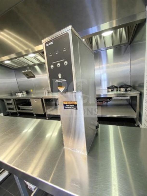 BUNN 39100.0000 H5E-DV PC 5-Gallon Hot Water Dispenser, stainless steel, excellent condition, dual voltage, fully tested, Bunn-O-Matic.