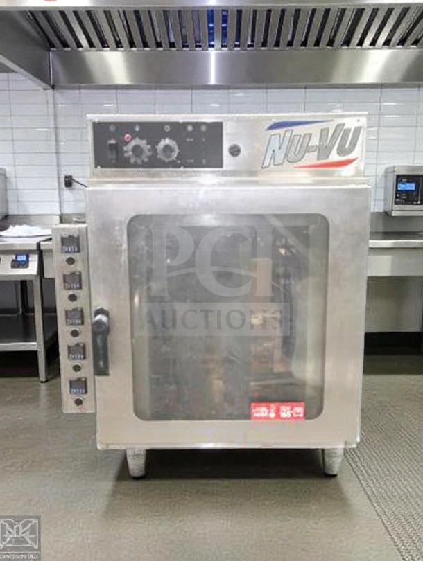 Nu-Vu RM-5T countertop convection oven, excellent condition, includes mobile stand, 208V/3 phase, tested and working.