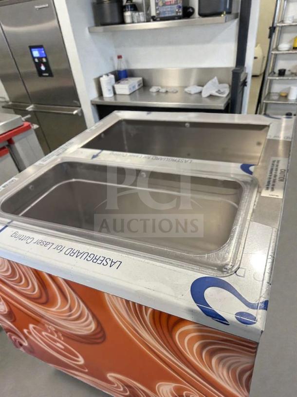 Duke CSW-2-1-AM commercial soup warmer with two wells, in exceptional condition. UL listed, fully tested.