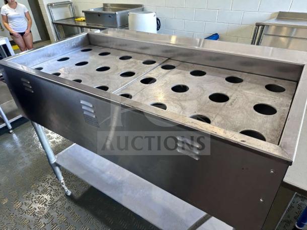 Eagle Group WT3-240 stainless steel steam table, 72", superior condition, UL & NSF listed, tested operational.